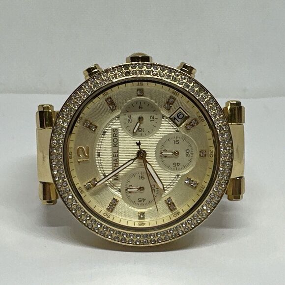 Michael Kors Parker MK5354 Women\'s Gold Stainless Steel Analog Dial Watch NUL7